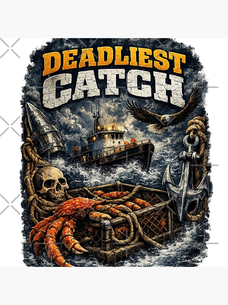 Deadliest Catch Vintage Crab Fishing Design Throw Pillow - Image 2