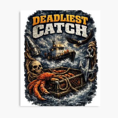 Deadliest Catch Vintage Crab Fishing Design Poster