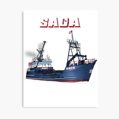 F V Saga Crab Boat Poster