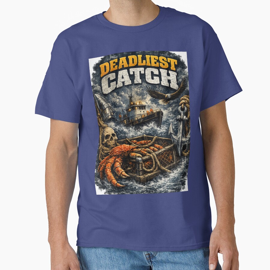 Deadliest Crab Fishing Design T-shirt - Image 4