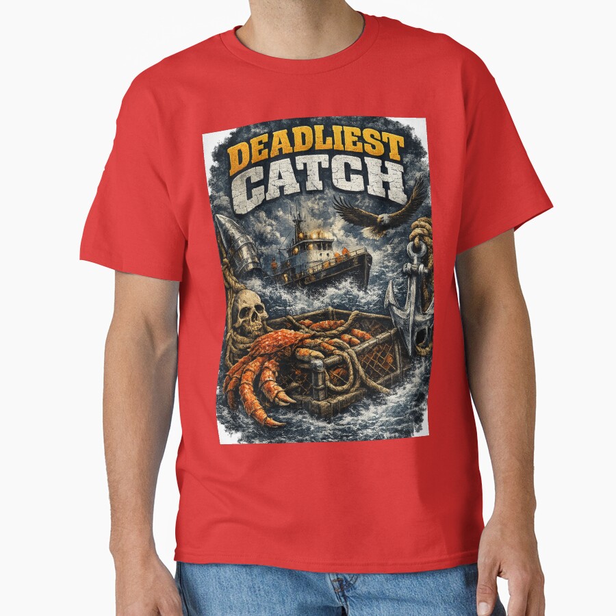Deadliest Crab Fishing Design T-shirt - Image 5