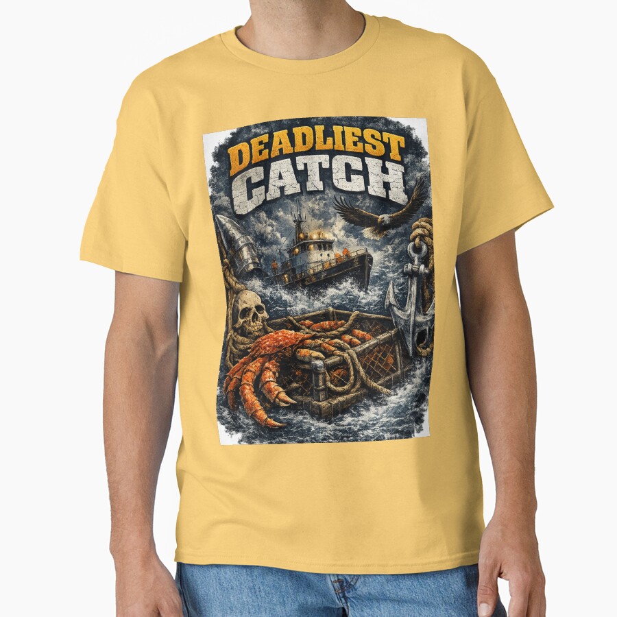 Deadliest Crab Fishing Design T-shirt - Image 6