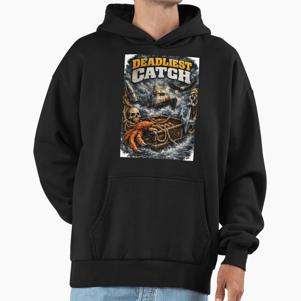 Deadliest Crab Fishing Design Hoodie - Image 3