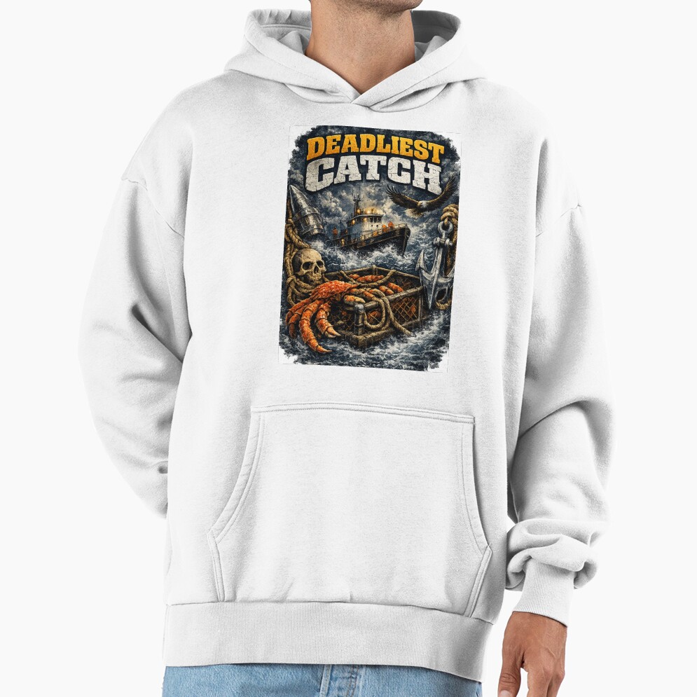 Deadliest Crab Fishing Design Hoodie - Image 2
