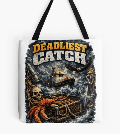 Deadliest Catch Vintage Crab Fishing Design Tote Bag