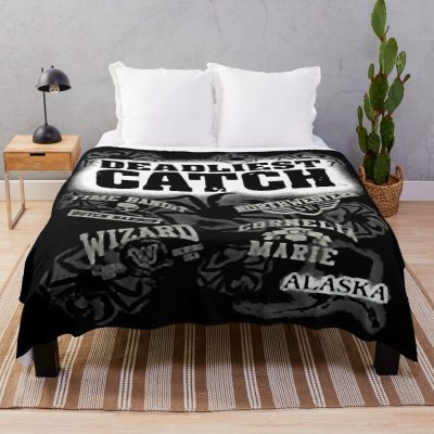 Deadliest Catch Black Throw Blanket