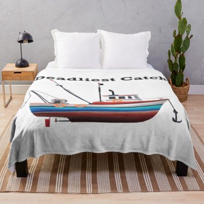 Deadliest Catch Ship Art Throw Blanket
