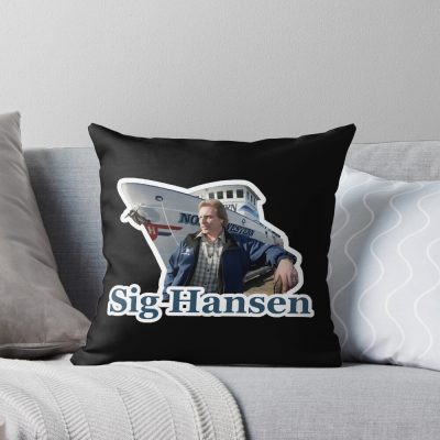 Deadliest Catch Sig Hansen Throw Pillow